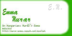 emma murar business card